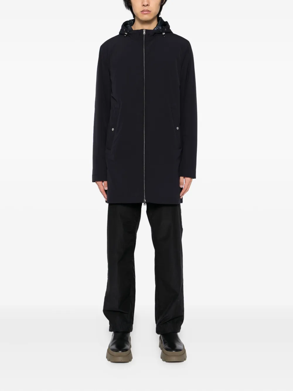 Herno hooded lightweight coat | Single Breasted Coats | Image 2
