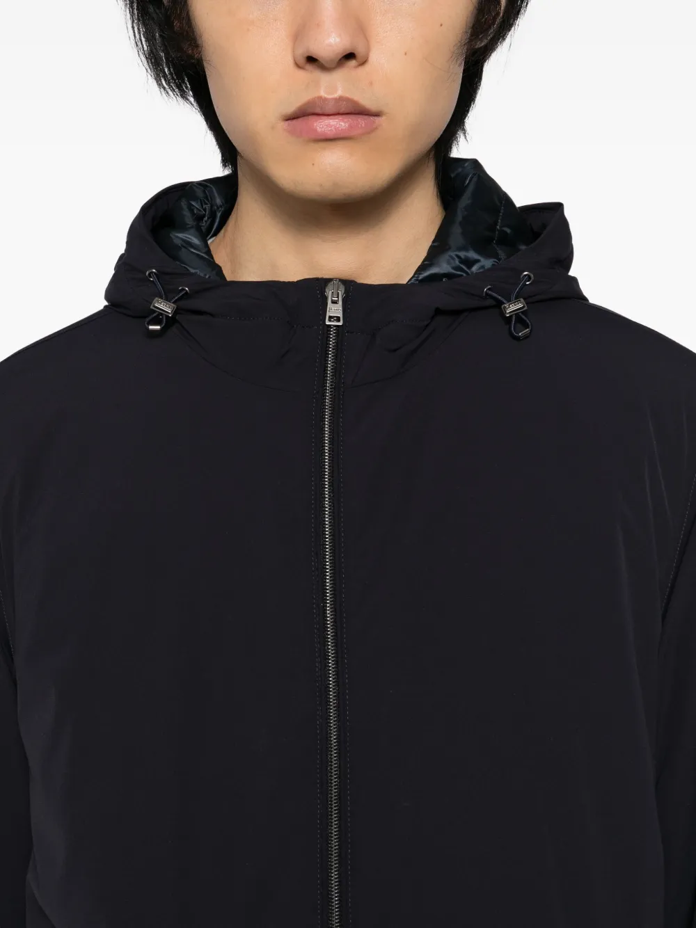 Herno Lichtgewicht jas met capuchon Blauw