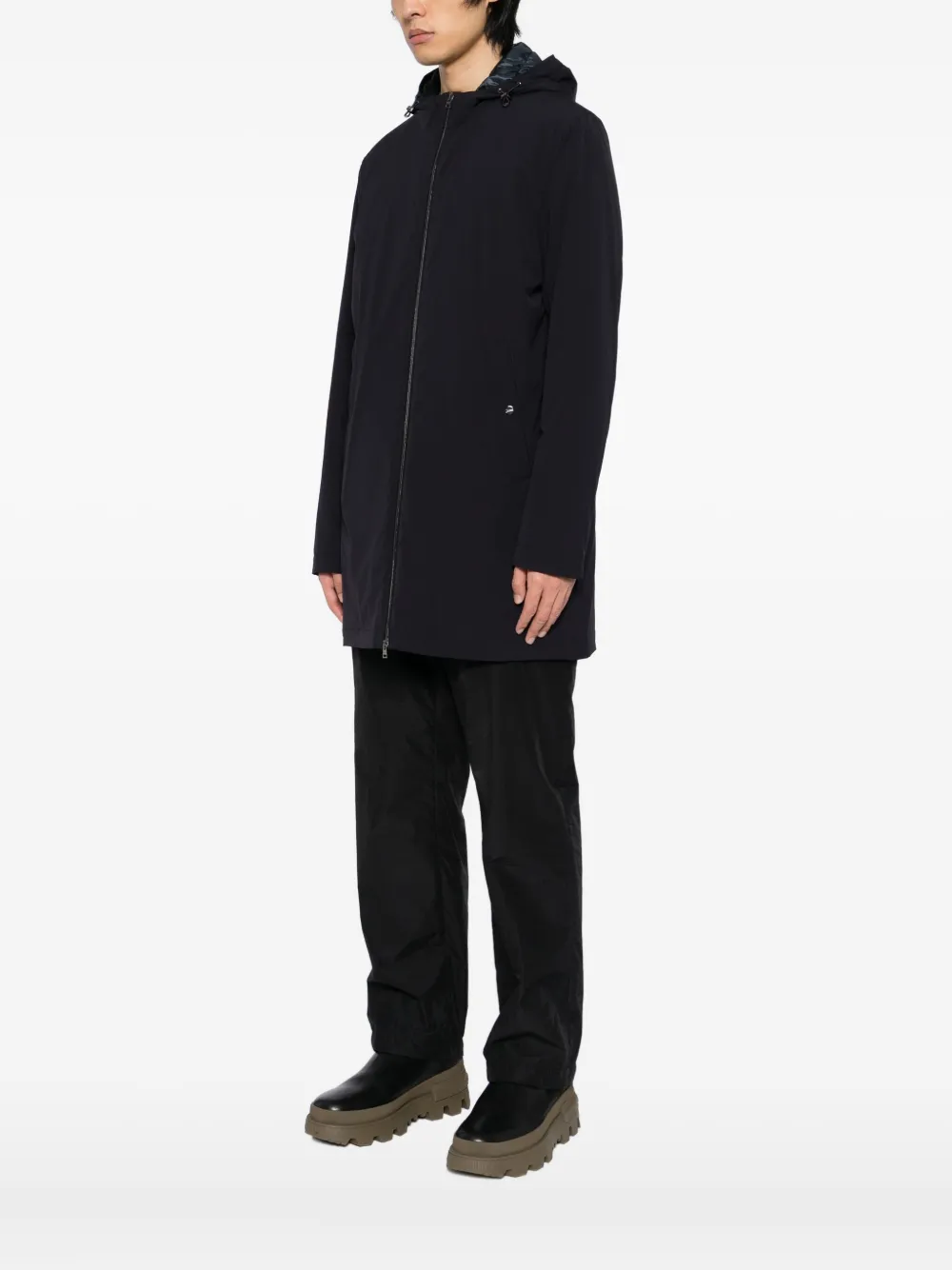 Herno Lichtgewicht jas met capuchon Blauw