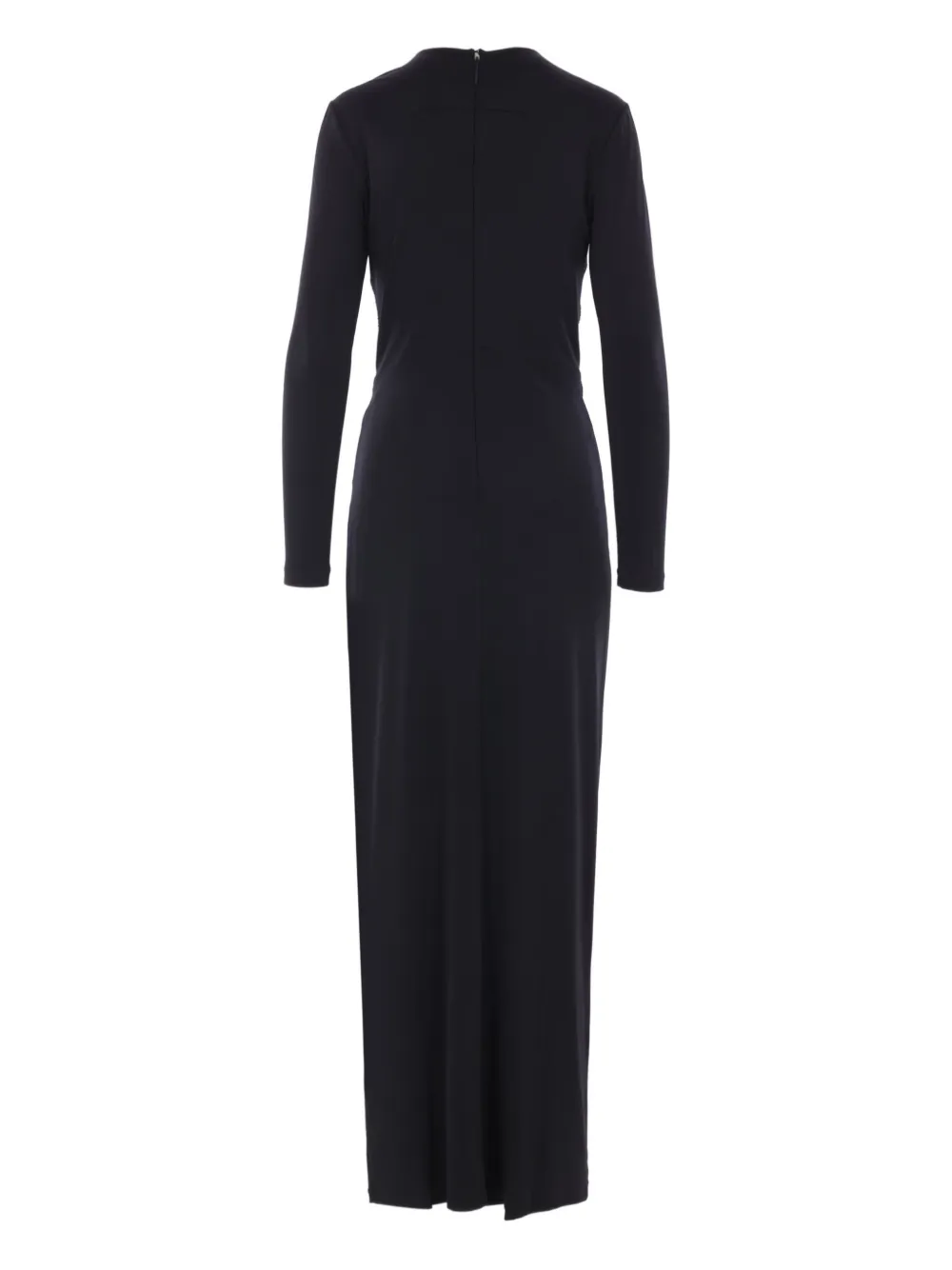 Giorgio Armani Verfraaide maxi-jurk met lange mouwen - Zwart