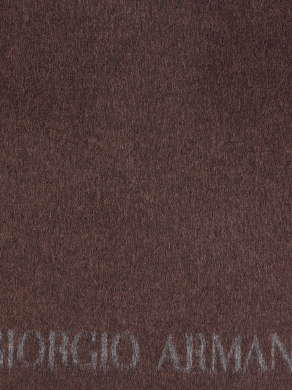 Giorgio Armani Sjaal met geborduurd logo Bruin