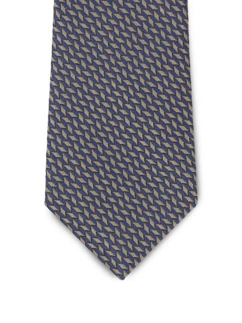 Giorgio Armani geometric-pattern silk tie