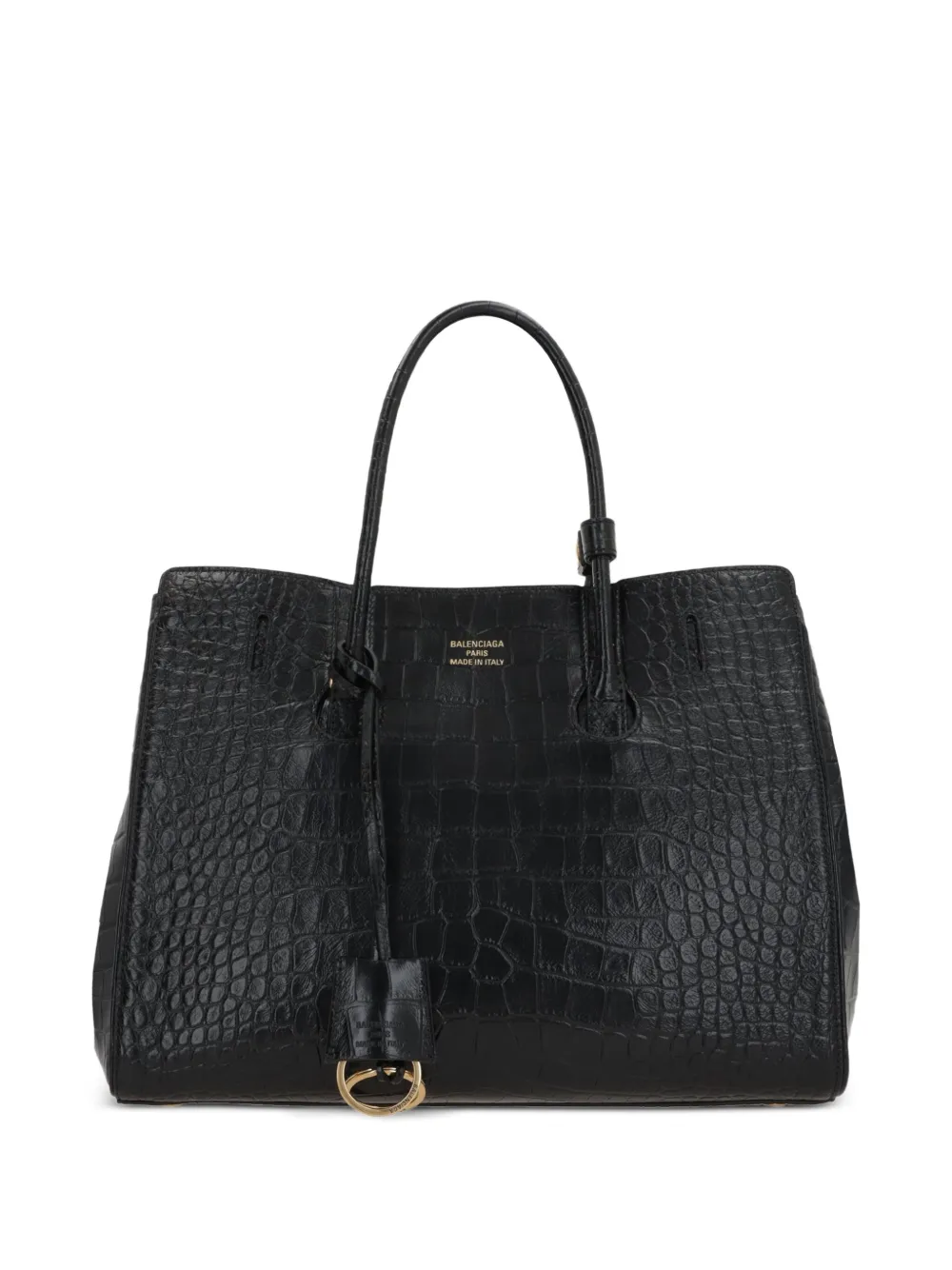 Balenciaga Hampton Carry All shopper met krokodillen-reliëf Zwart