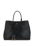 Balenciaga Hampton Carry All crocodile-effect-leather tote bag - Black