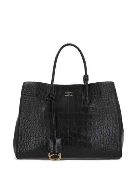 Balenciaga Hampton Carry All crocodile-effect-leather tote bag