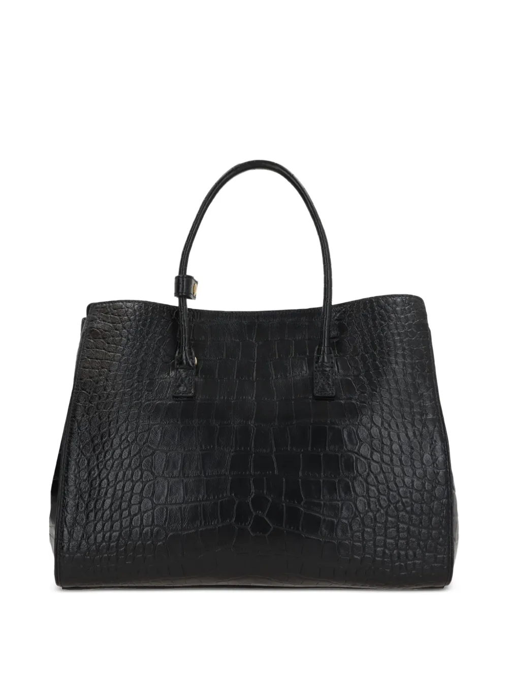 Balenciaga Hampton Carry All shopper met krokodillen-reliëf Zwart