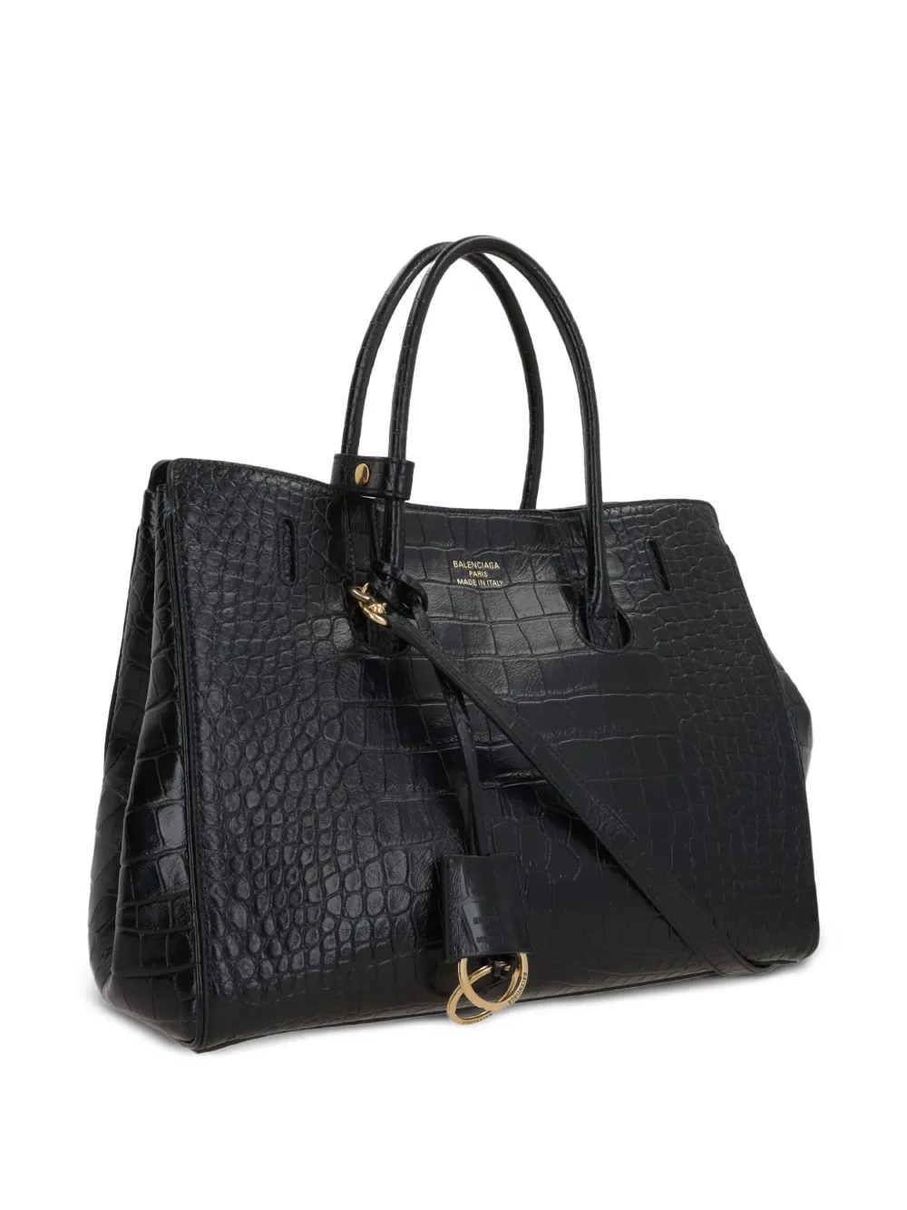 Balenciaga Hampton Carry All shopper met krokodillen-reliëf - Zwart