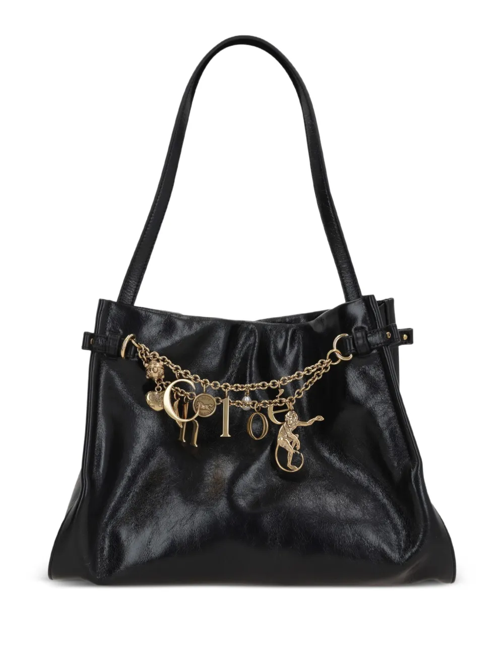 Chloé Charms embellished leather tote bag | Black | Image 1