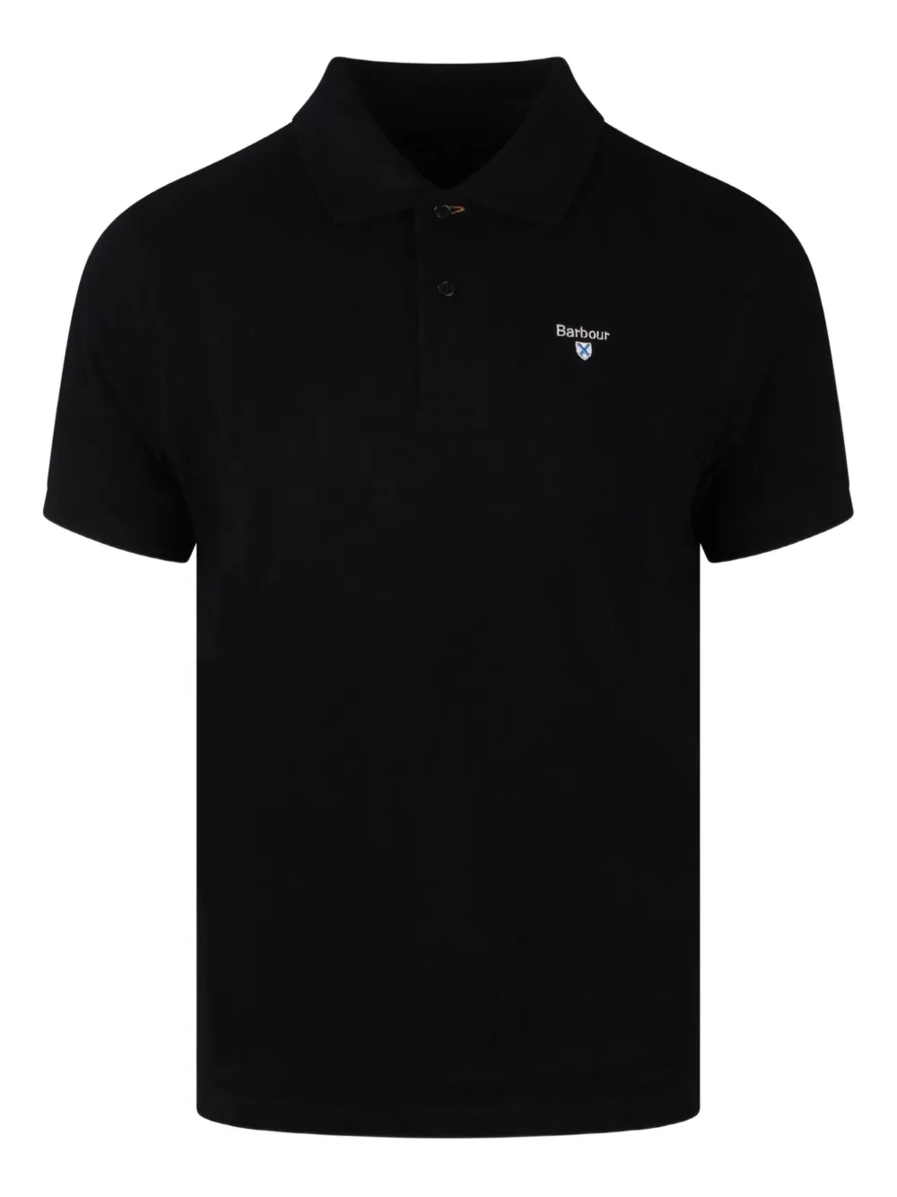 Barbour logo-embroidered polo shirt | Black | Image 1