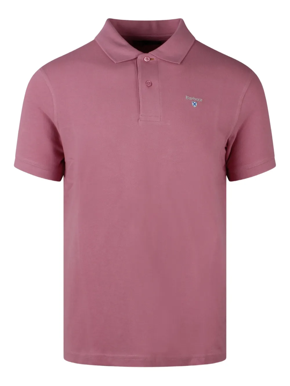Barbour short-sleeve logo-embroidered polo shirt | Pink | Image 1