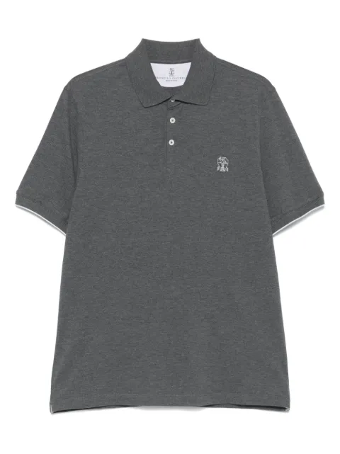 Brunello Cucinelli logo-embroidered polo shirt
