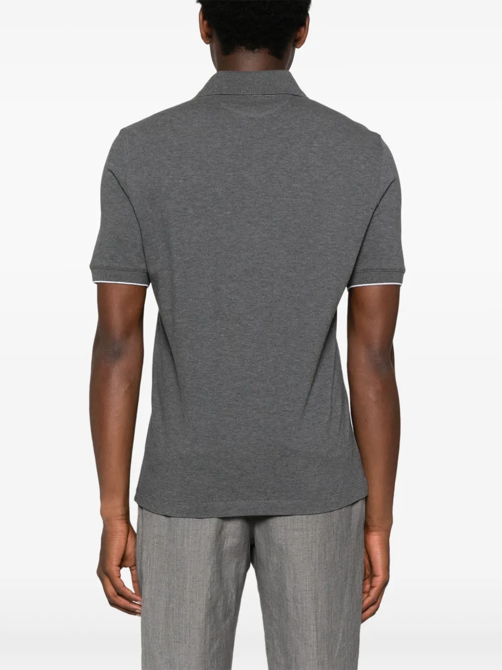 Brunello Cucinelli Poloshirt met geborduurd logo Grijs