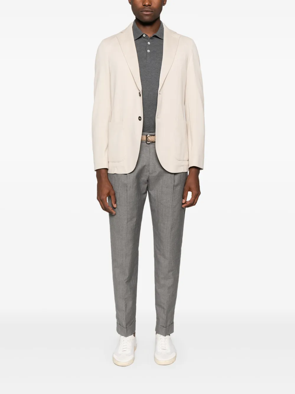 Brunello Cucinelli Poloshirt met geborduurd logo Grijs