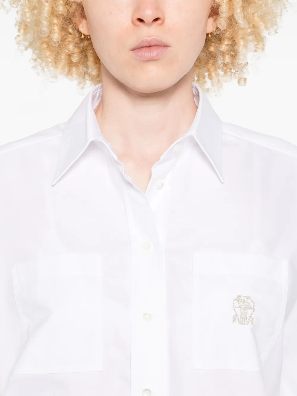 Brunello Cucinelli Katoenen shirt Wit