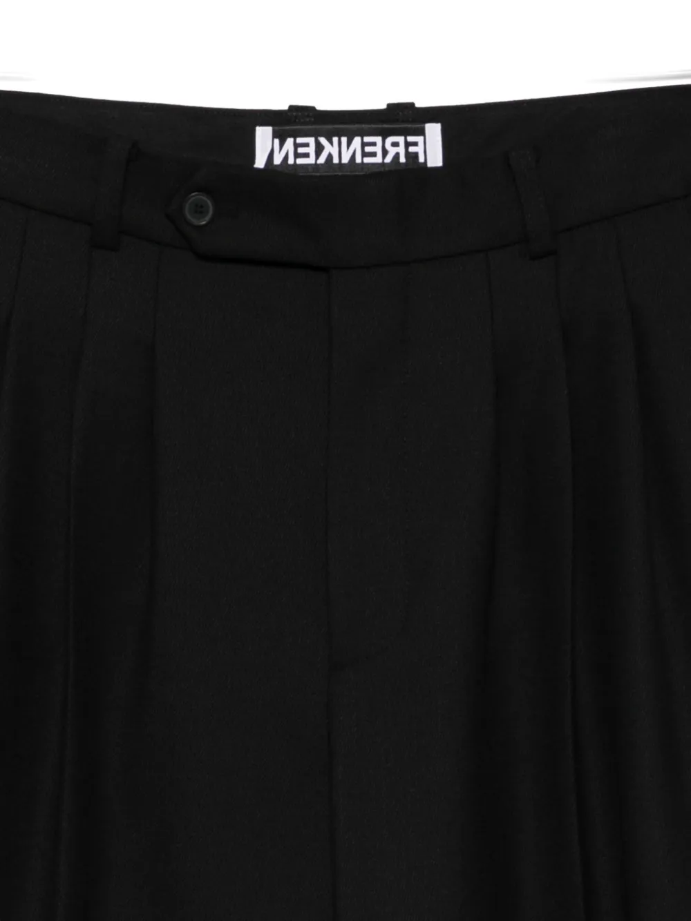 Frenken Crag Pleated Cuffed Trousers In Black