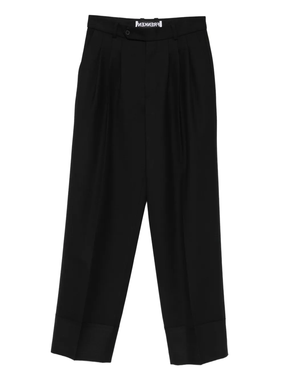 Frenken Crag pleated cuffed trousers | Black | Image 1