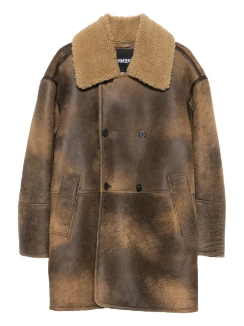 Frenken double-breasted shearling coat