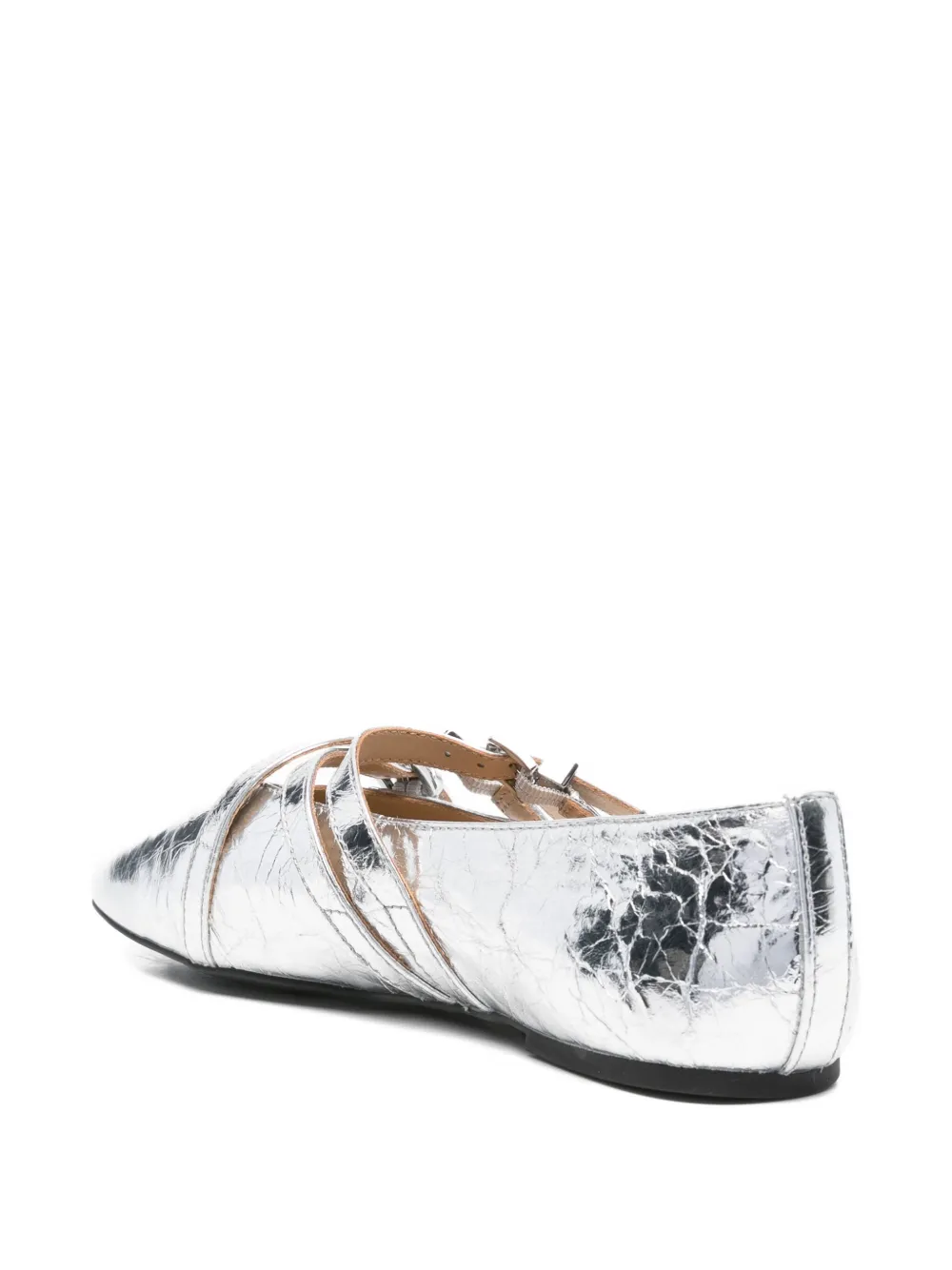 Michael Kors buckle-strap ballet flats Silver