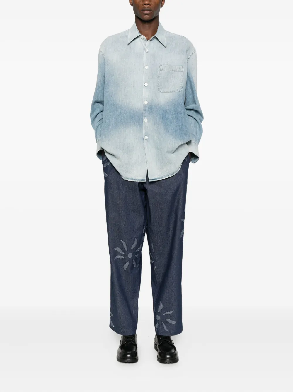 Labrum London floral-embellished high-waisted trousers | Wide-Leg Jeans | Image 2