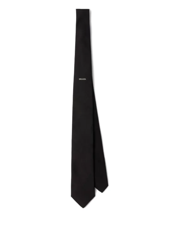 ネクタイ Prada silk tie with logo 30427955_59726280_600.jpg
