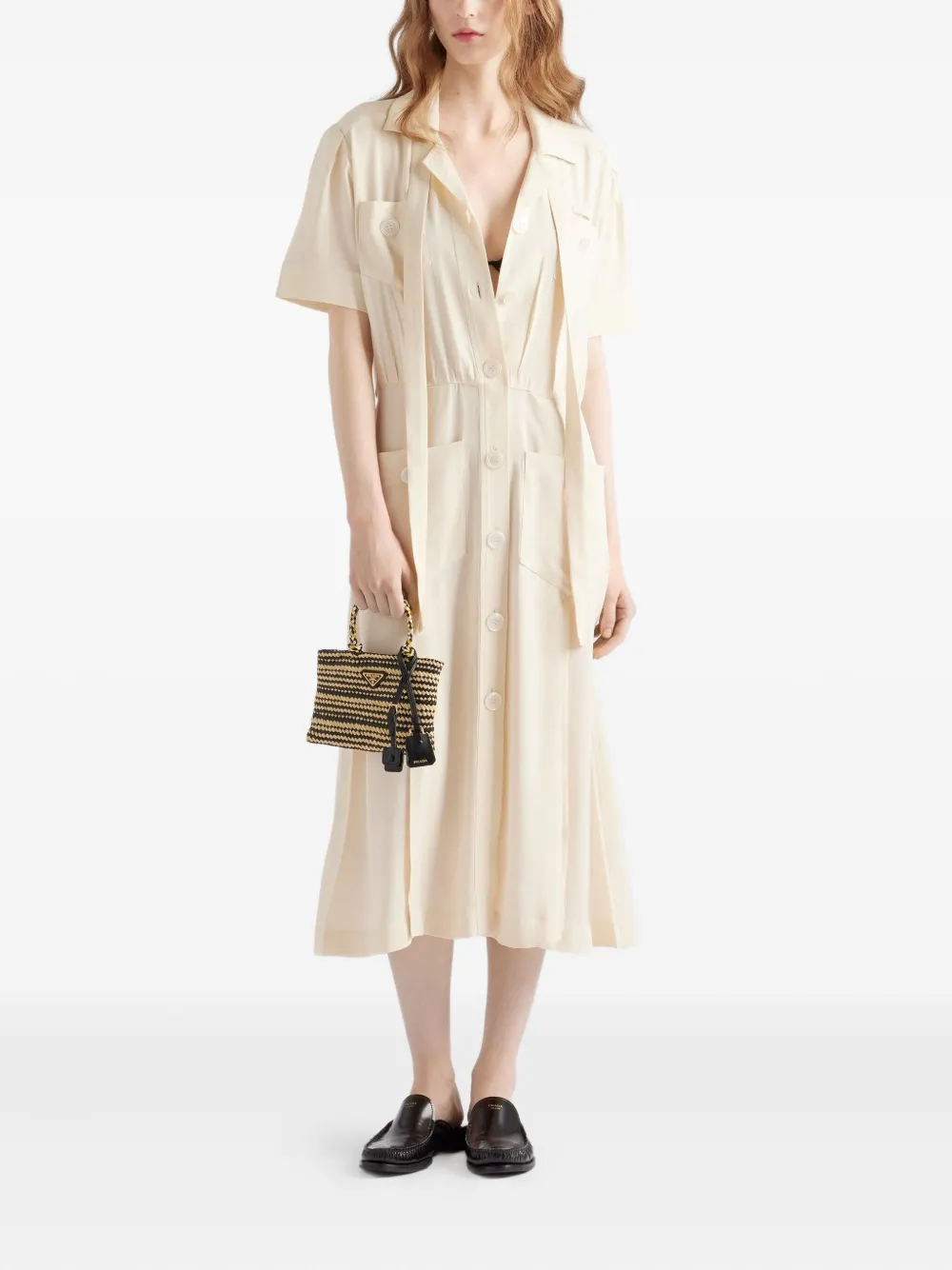 Prada Kanten blousejurk - Beige