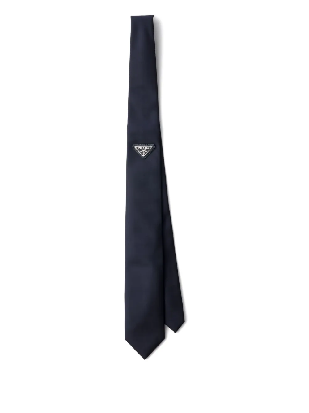Prada Stropdas met driehoekig logo Blauw