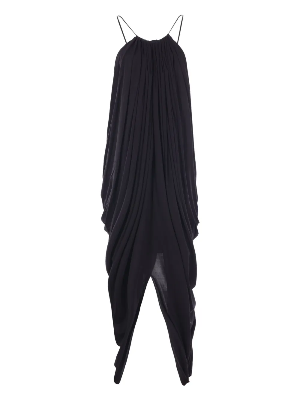 LOEWE draped halterneck dress Zwart