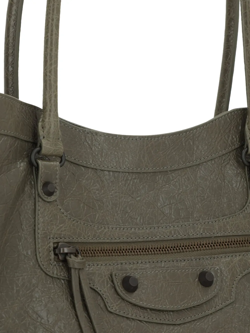 Balenciaga Medium City Tote Bag With Double Handles In Green