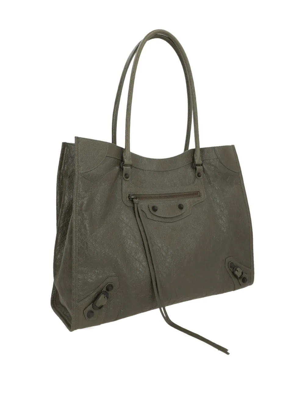 Balenciaga Medium City Tote Bag With Double Handles In Green