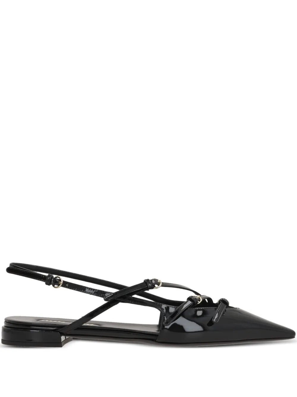 Miu patent leather slingback pumps Zwart