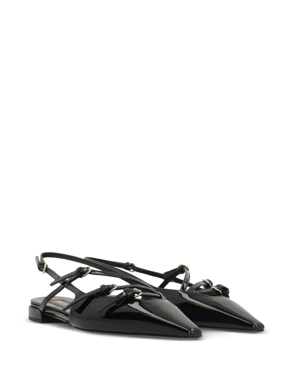 Miu patent leather slingback pumps Zwart