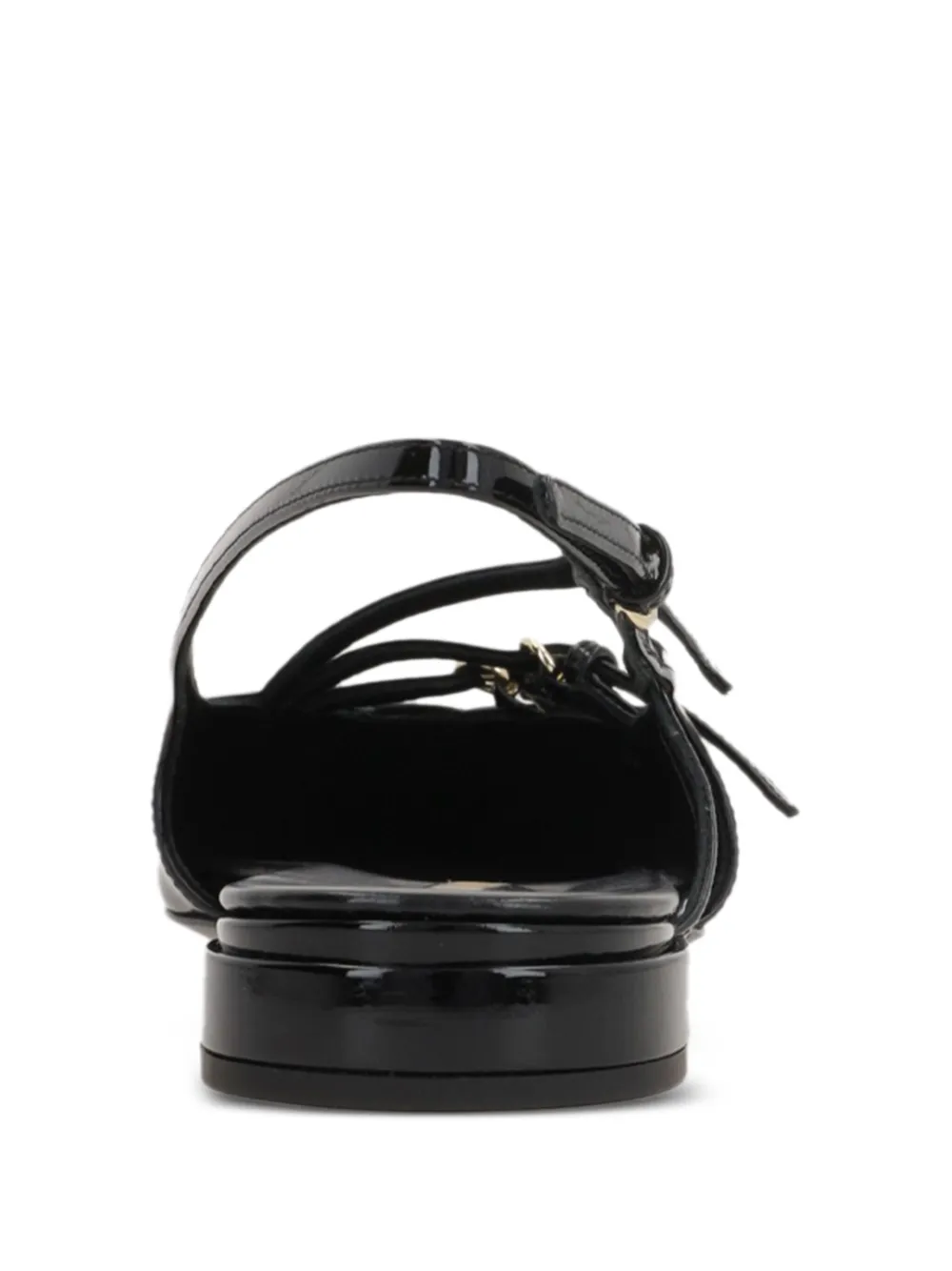 Miu patent leather slingback pumps Zwart