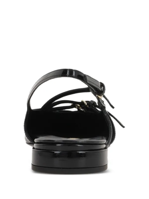 Miu Miu Patent Leather Slingback Pumps | Black | FARFETCH RO