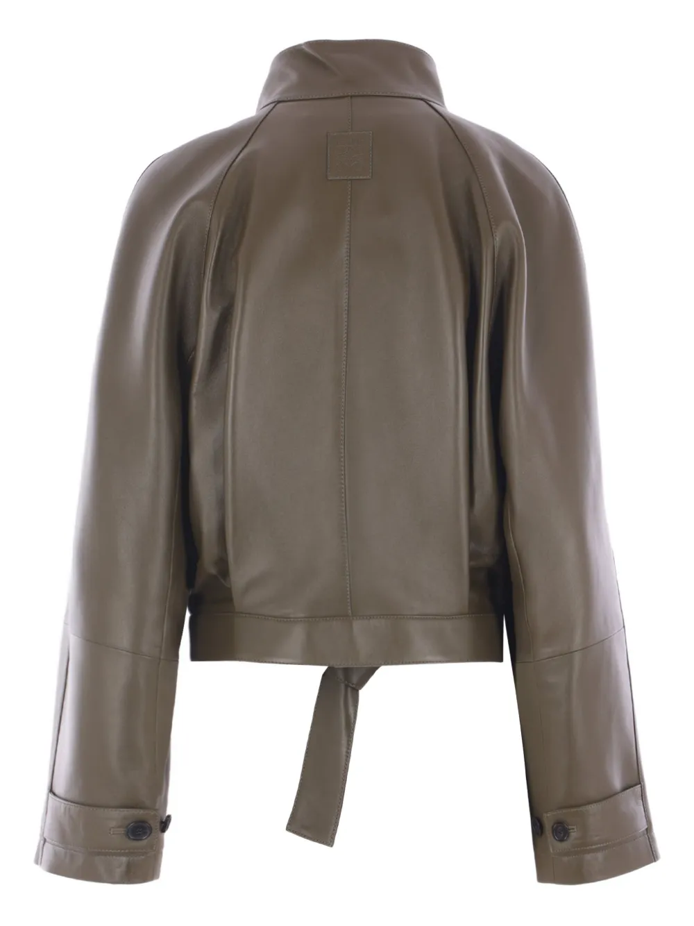 LOEWE belted leather jacket Groen