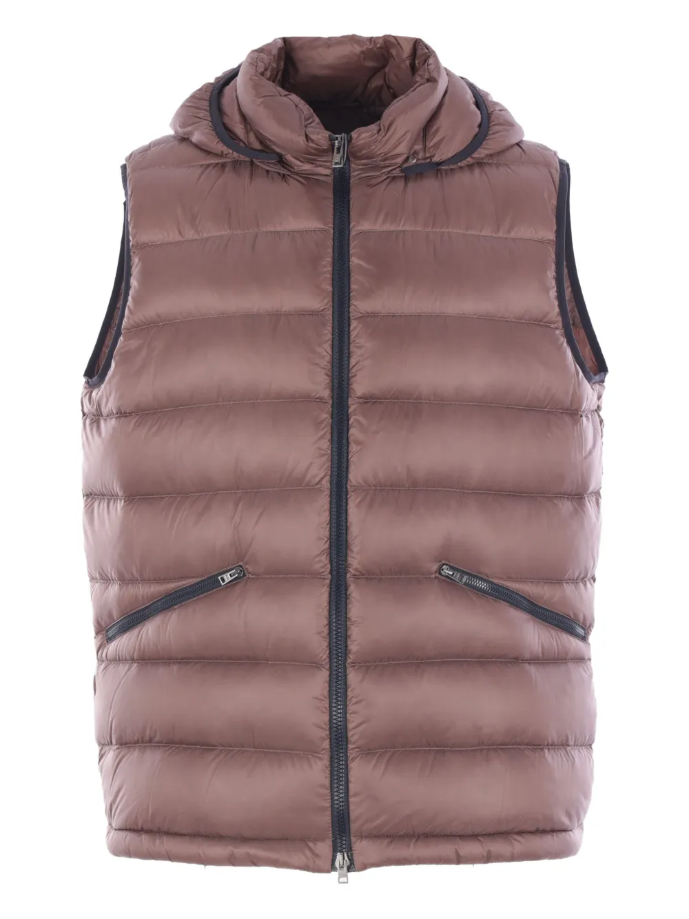 Herno Bodywarmer met capuchon Bruin