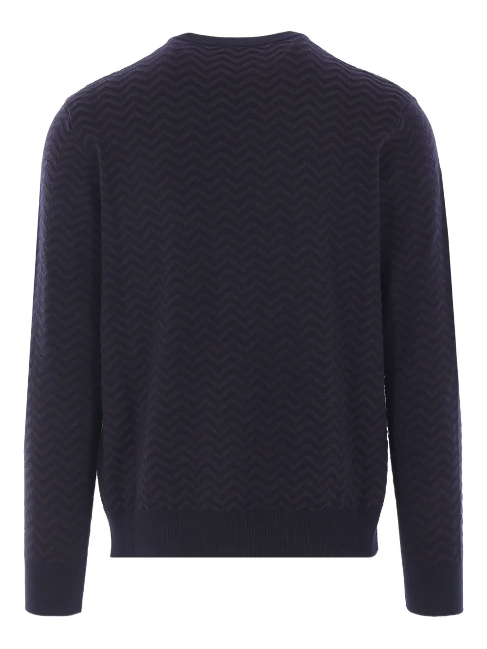 Giorgio Armani Wollen trui met chevron patroon - Blauw