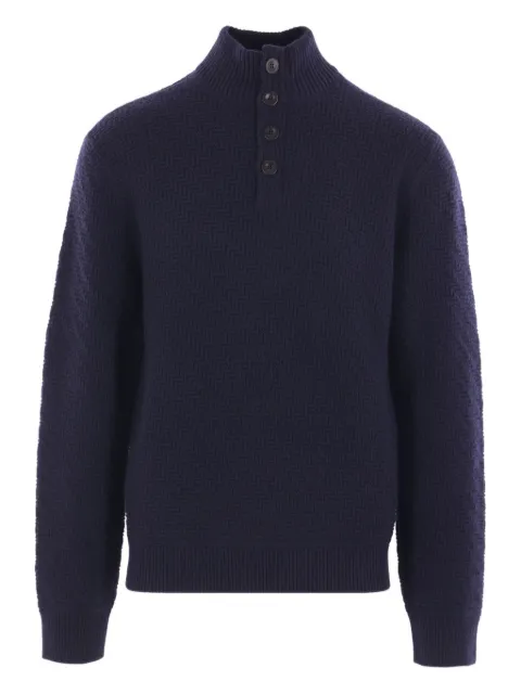 Giorgio Armani textured high-neck cashmere sweater