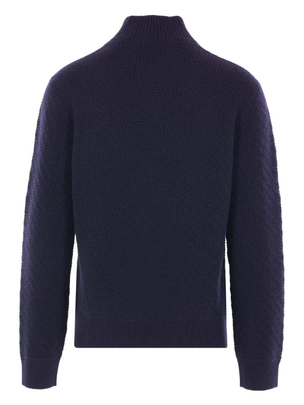 Giorgio Armani Kasjmier trui met hoge hals en textuur Blauw