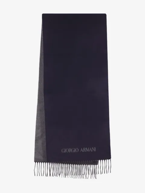 Giorgio Armani logo-detail fringed scarf