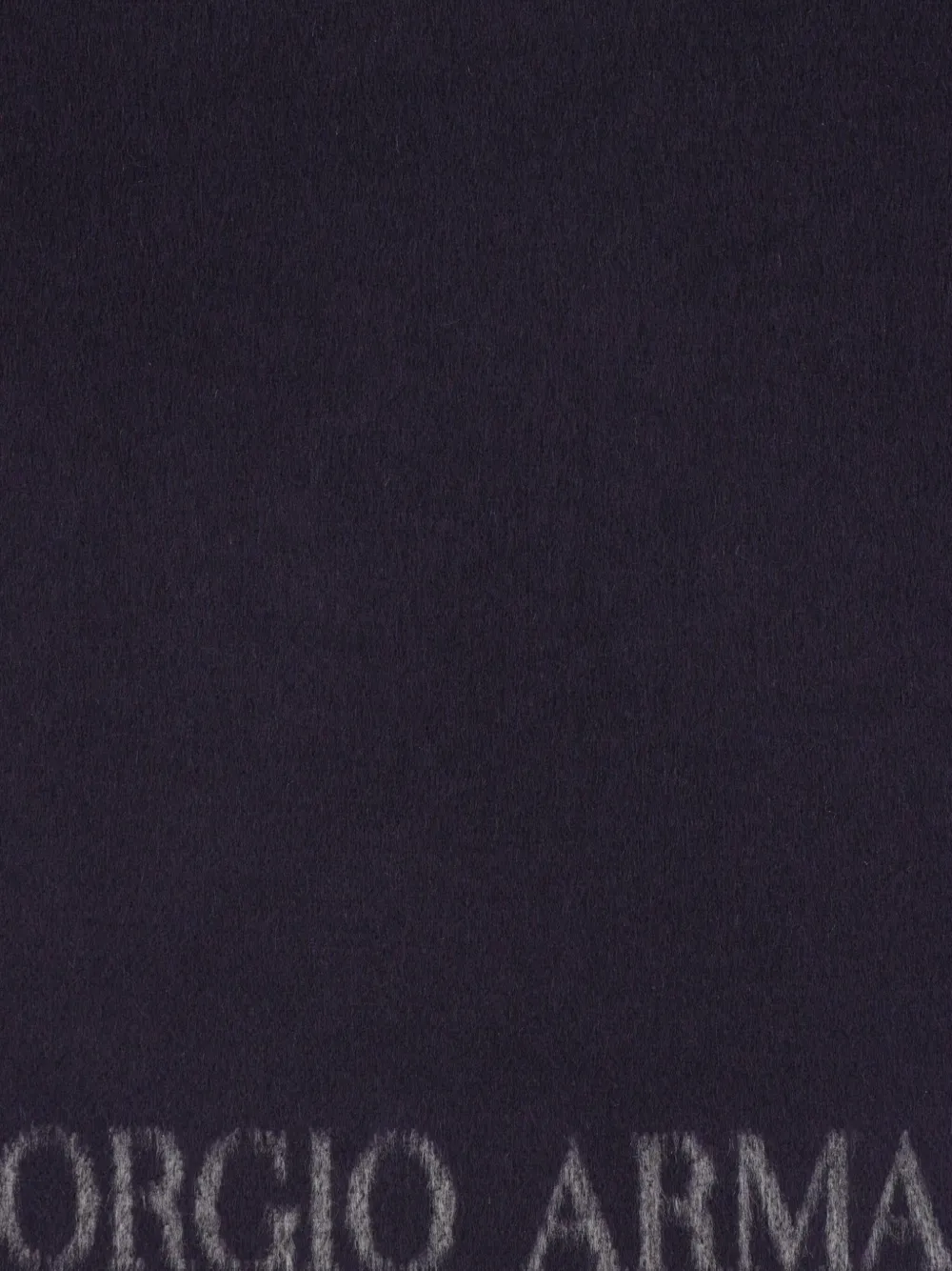Giorgio Armani Sjaal met logodetail en franje Blauw