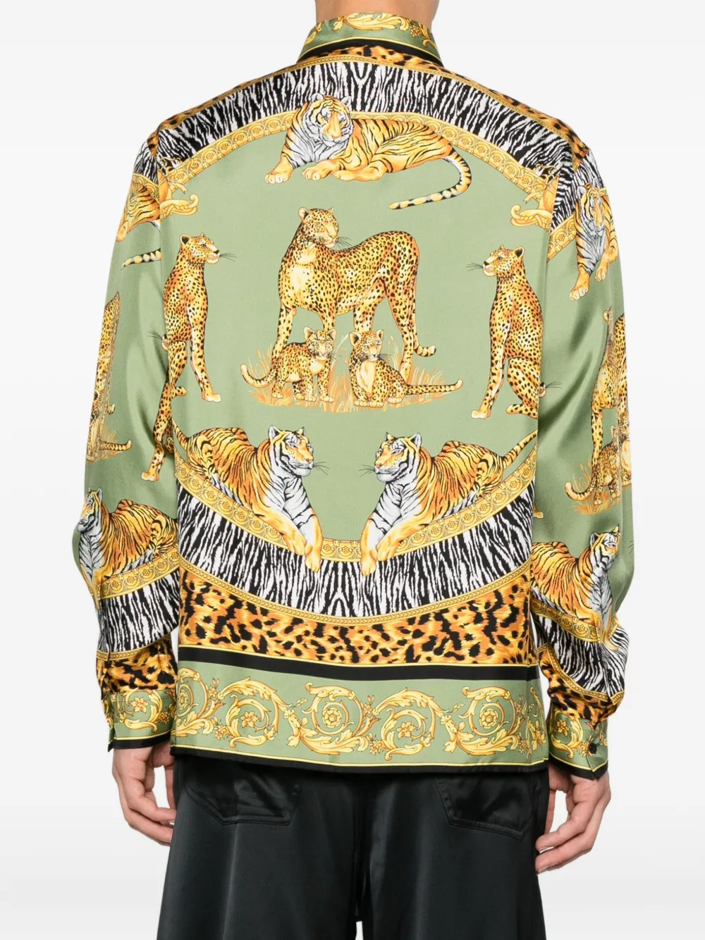 Versace Overhemd met print Groen