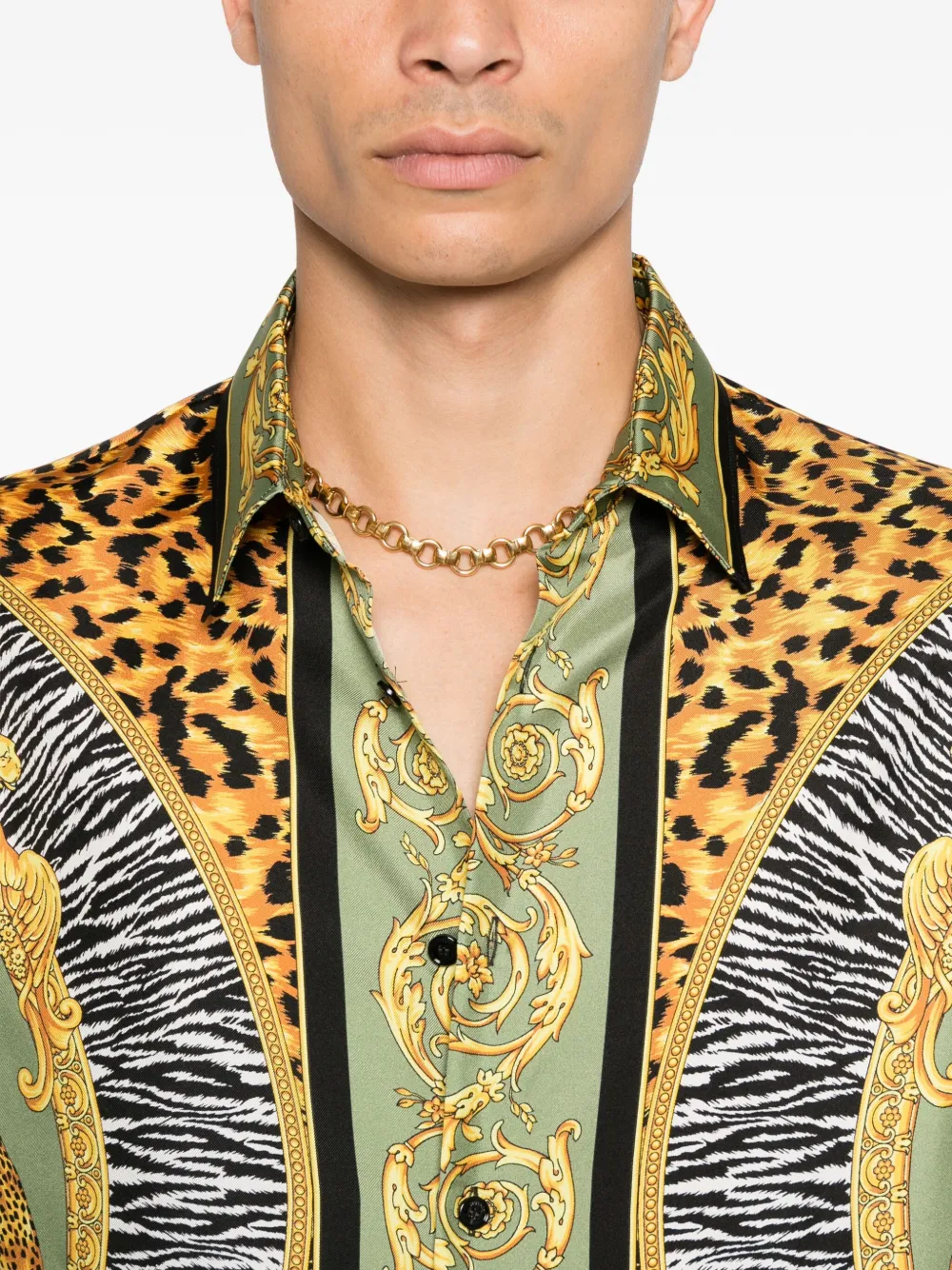 Versace Overhemd met print Groen