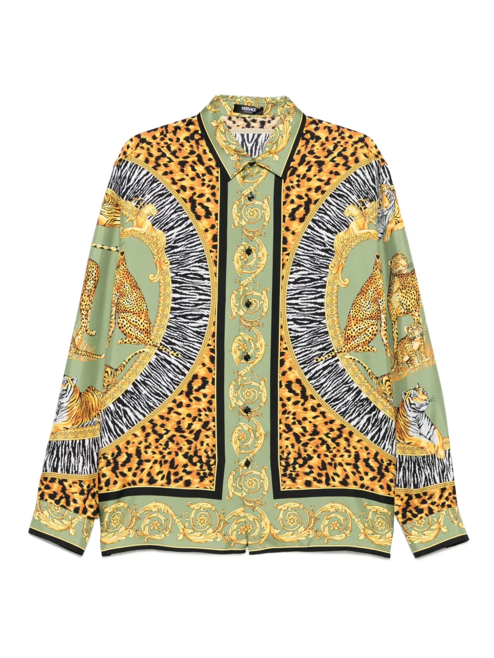 Versace mix-print shirt | Green | Image 1