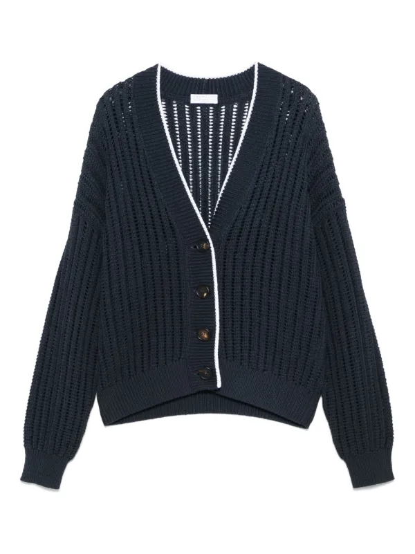 Brunello Cucinelli ボタン カーディガン | ブルー | FARFETCH JP