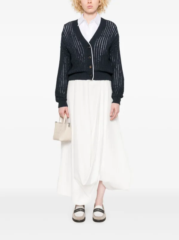 Brunello Cucinelli ボタン カーディガン | ブルー | FARFETCH JP