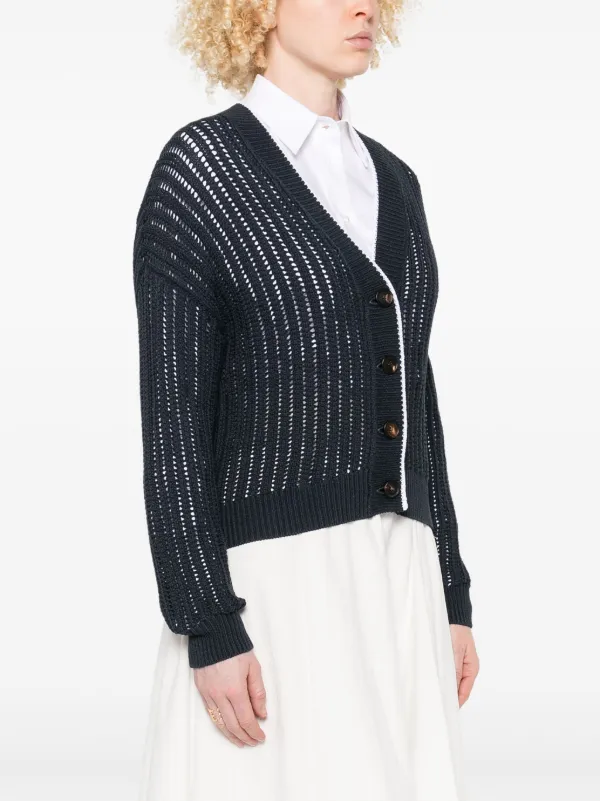 Brunello Cucinelli ボタン カーディガン | ブルー | FARFETCH JP