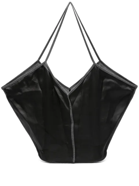 Hereu v-neckline silk shoulder bag