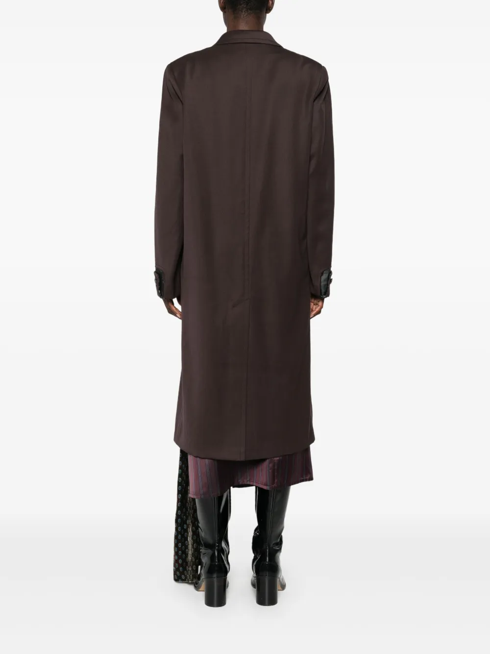 Maison Margiela Button-up Coat In Brown