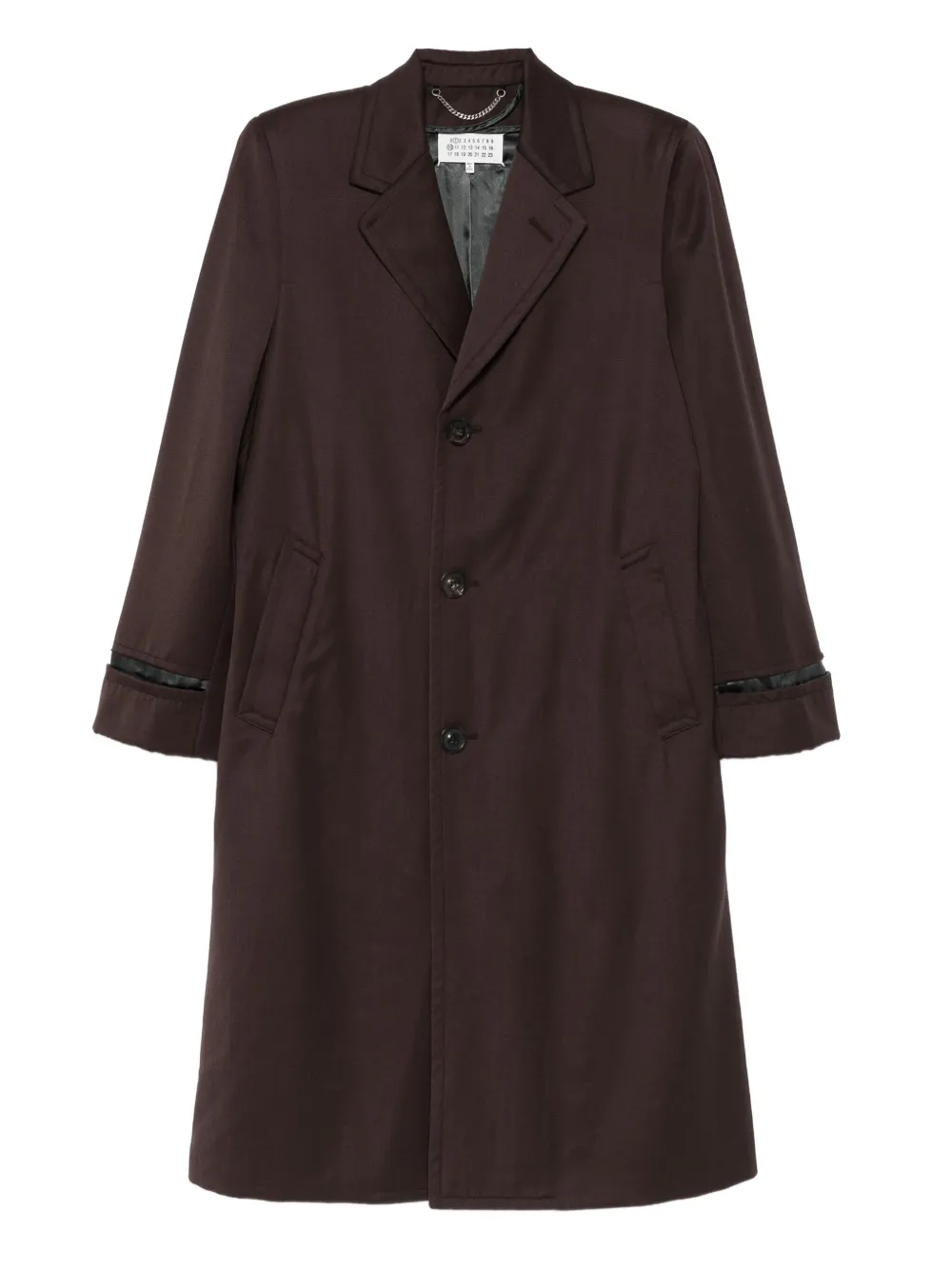 Maison Margiela Button-up Coat In Brown