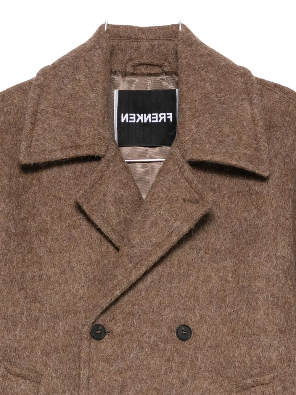 Frenken Water Men's Double-breasted Coat In Brown
